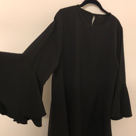 black batwing dress